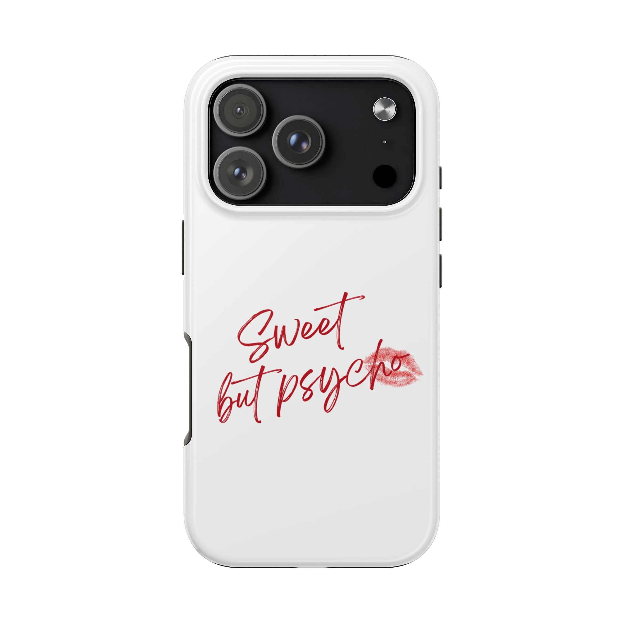 Sweet But Psycho Phone Case — Cute Lip-Print Tough Protective Case