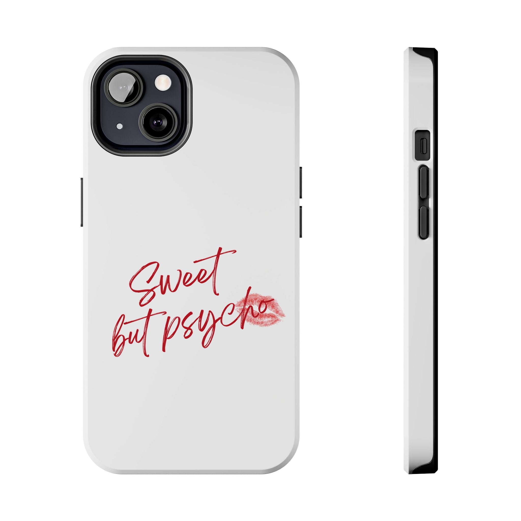 Sweet But Psycho Phone Case — Cute Lip-Print Tough Protective Case