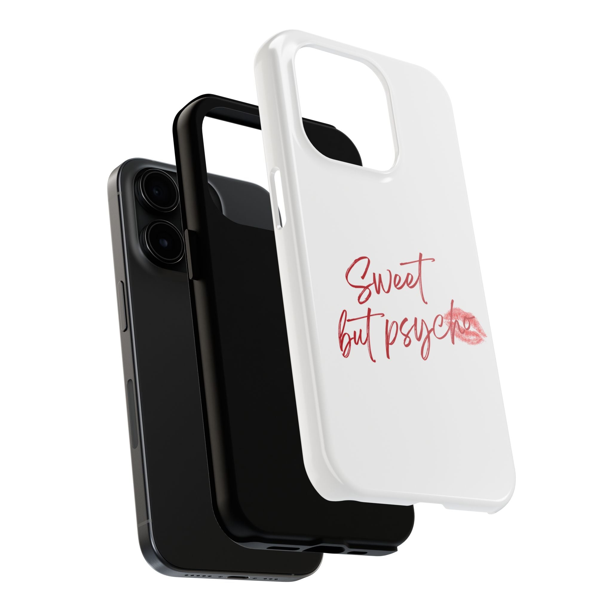 Sweet But Psycho Phone Case — Cute Lip-Print Tough Protective Case