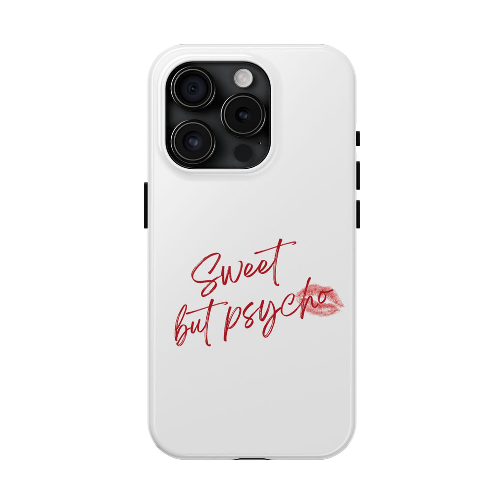 Sweet But Psycho Phone Case — Cute Lip-Print Tough Protective Case