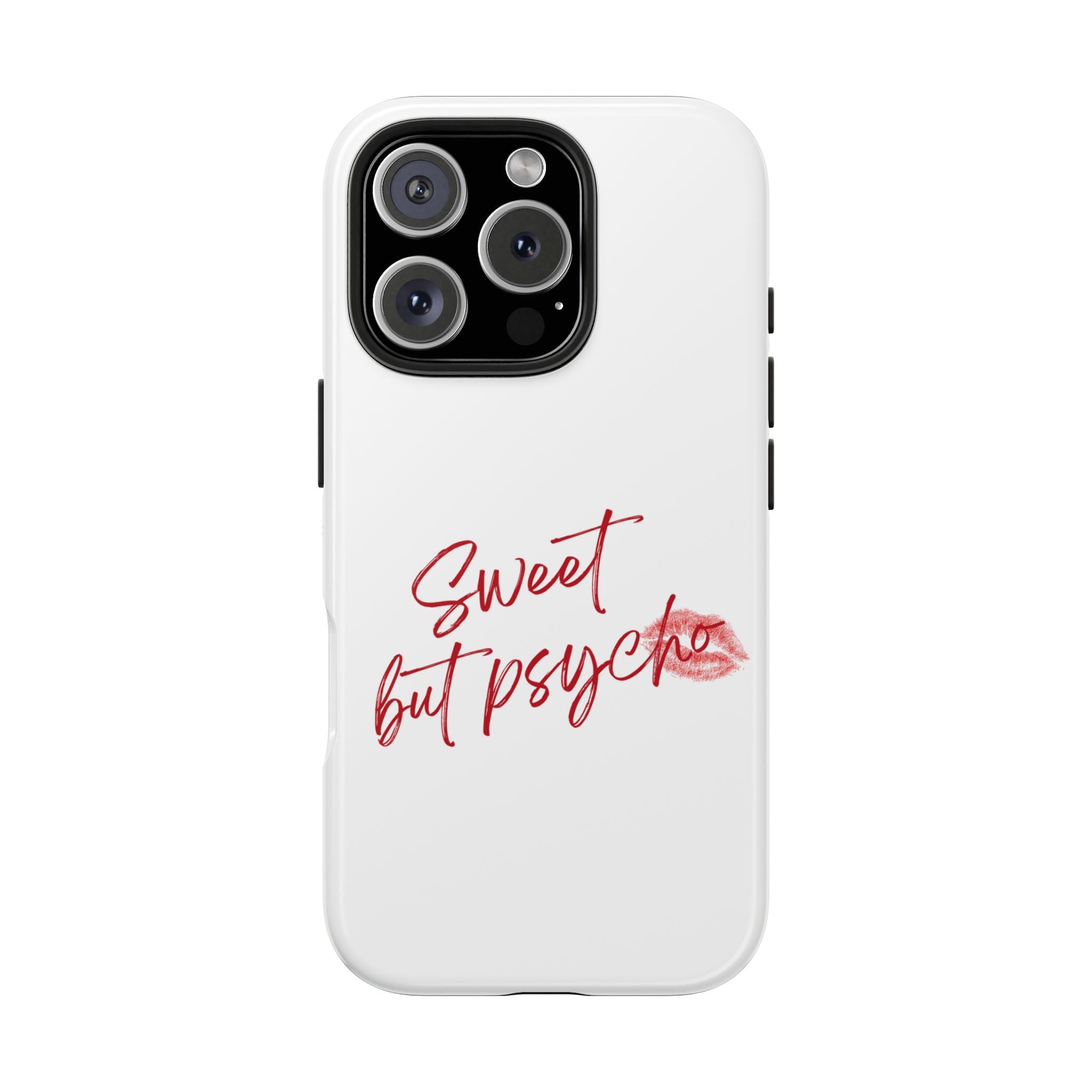 Sweet But Psycho Phone Case — Cute Lip-Print Tough Protective Case