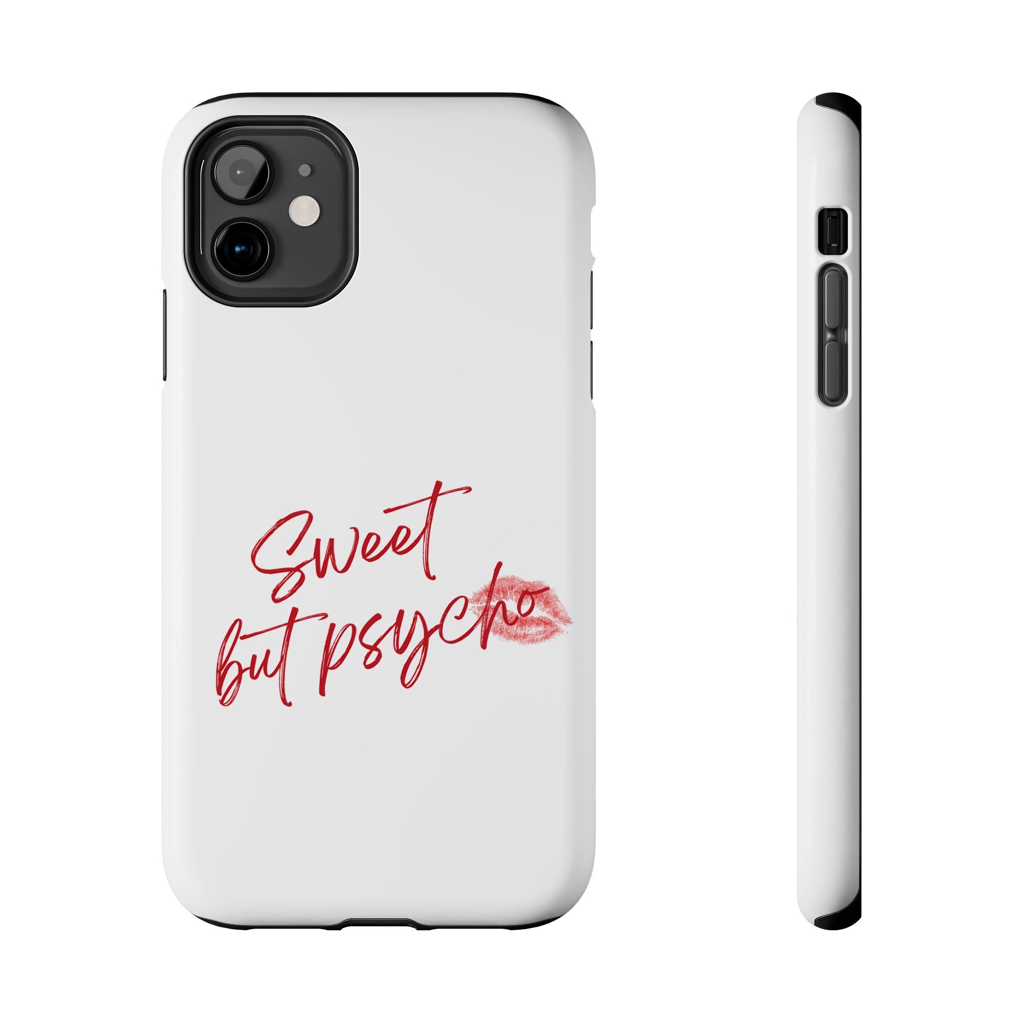 Sweet But Psycho Phone Case — Cute Lip-Print Tough Protective Case
