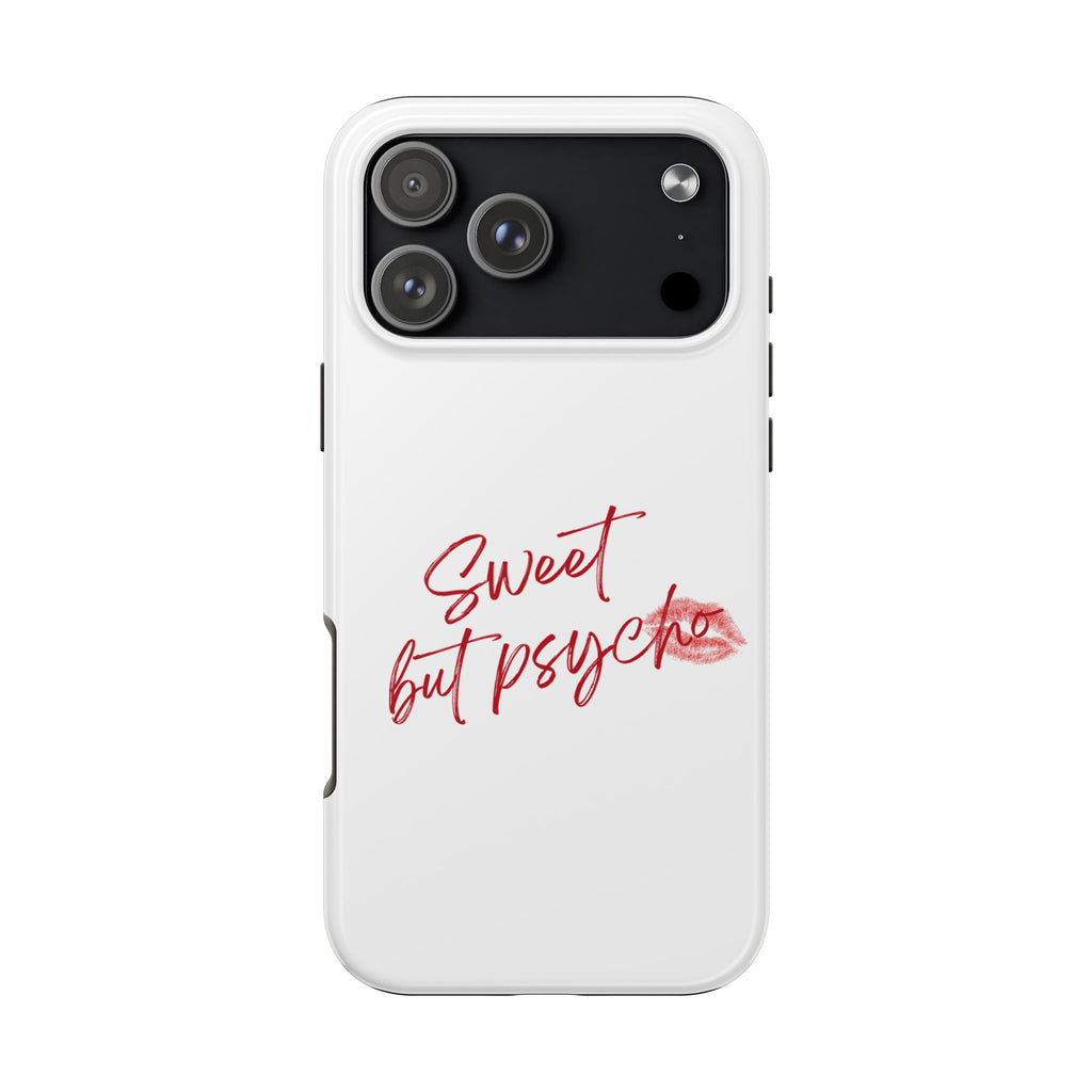 Sweet But Psycho Phone Case — Cute Lip-Print Tough Protective Case