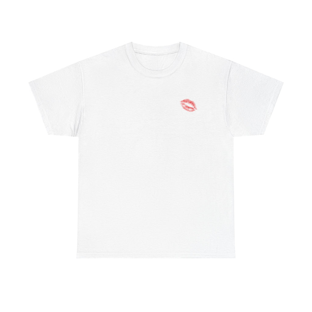 Sweet but Psycho Kiss Tee — Graphic White Cotton T-Shirt