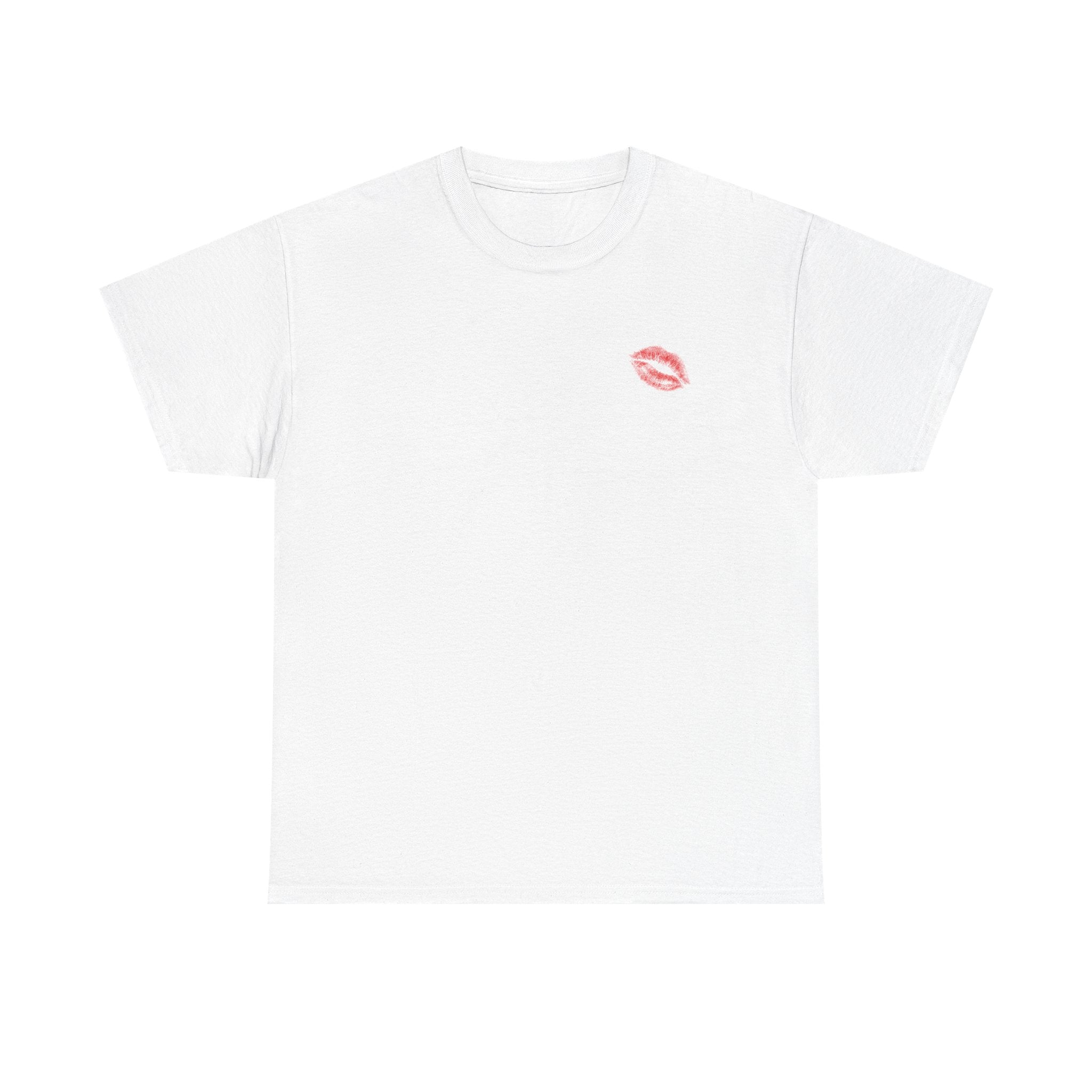 Sweet but Psycho Kiss Tee — Graphic White Cotton T-Shirt