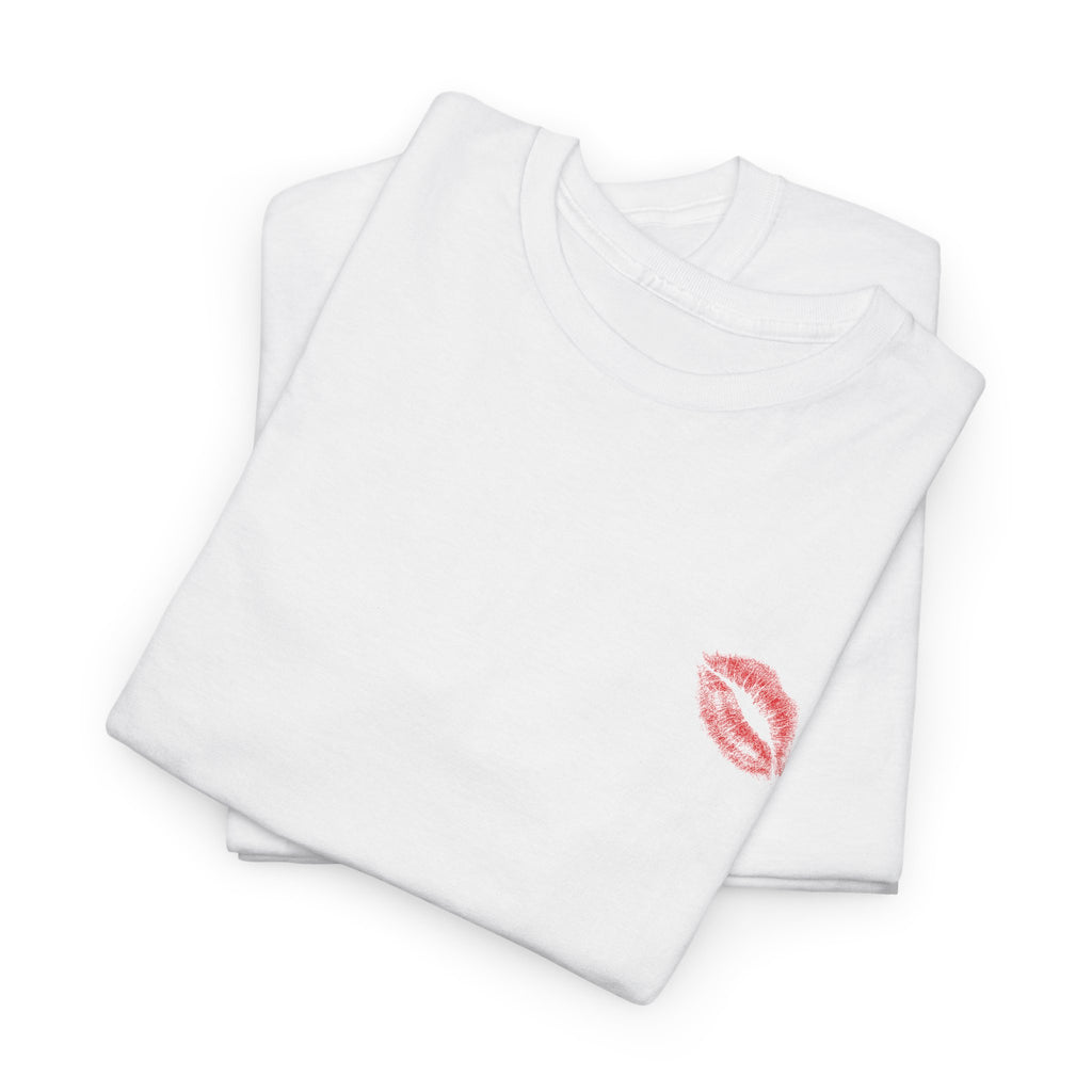 Sweet but Psycho Kiss Tee — Graphic White Cotton T-Shirt